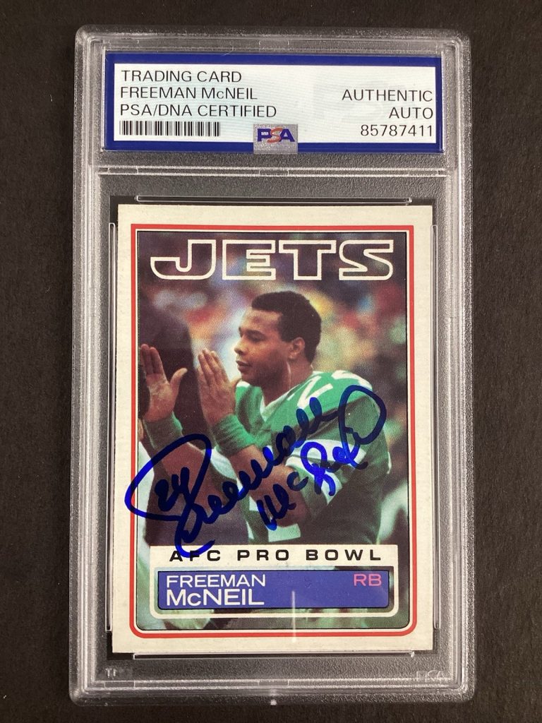 Freeman McNeil Signed 1983 Topps #348 Card New York Jets Football Auto PSA/DNA
