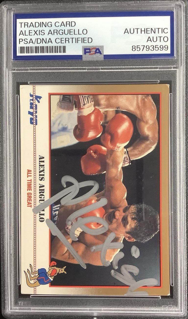 Alexis Arguello Signed 1991 Kayo #114 Card Boxing Champ HOF Autograph PSA/DNA