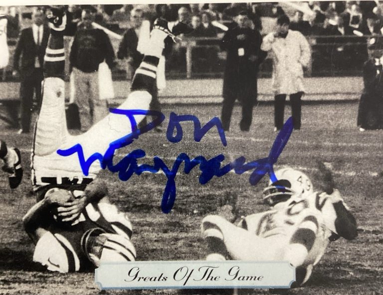 Don Maynard Signed 1992 AW Sports #300 Card NY Jets Football Auto PSA/DNA #2