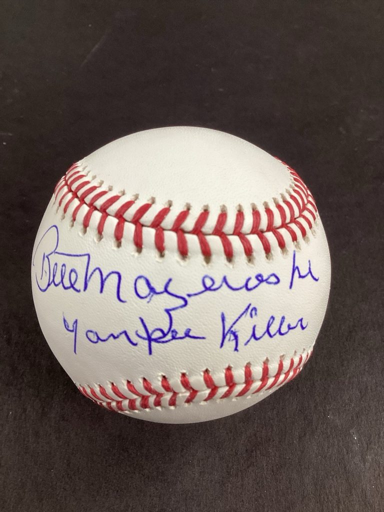 Bill Mazeroski Signed Baseball Yankee Killer Inscription HOF Pirates Auto JSA