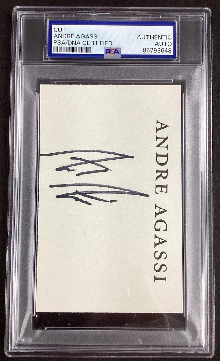 Andre Agassi Signed Index Card Tennis Cut Auto Grand Slam Olympics PSA/DNA #2