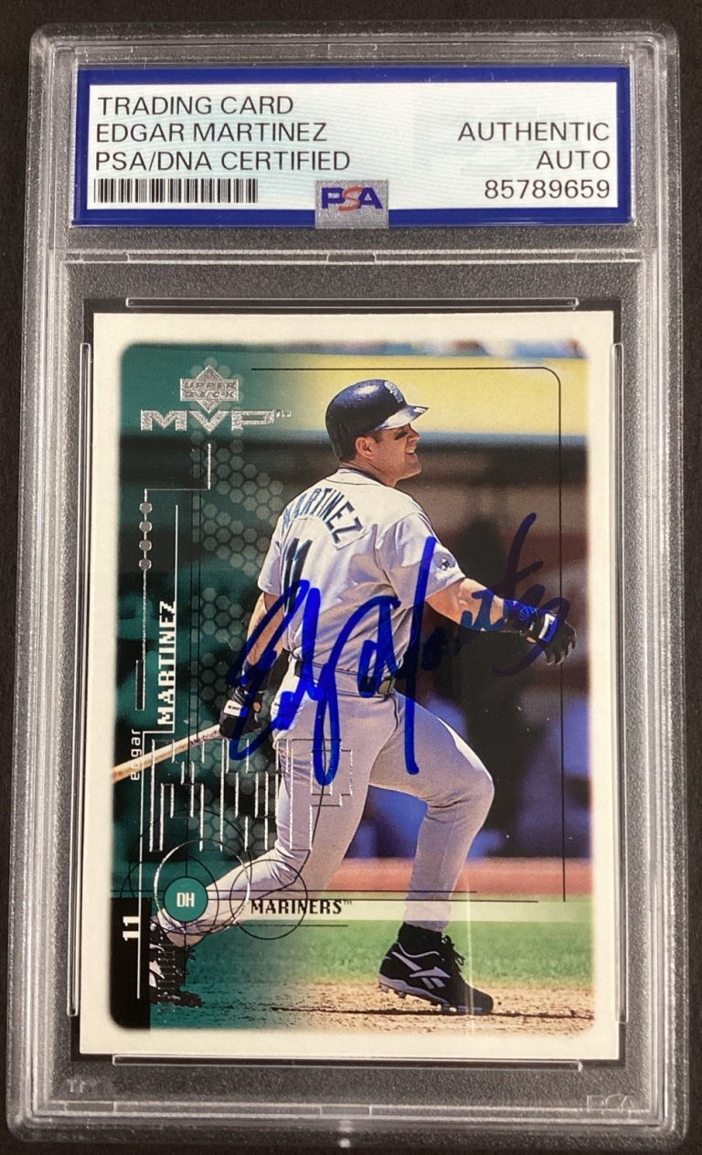 Edgar Martinez Signed 1999 Upper Deck #194 Baseball Card HOF Autograph PSA/DNA
