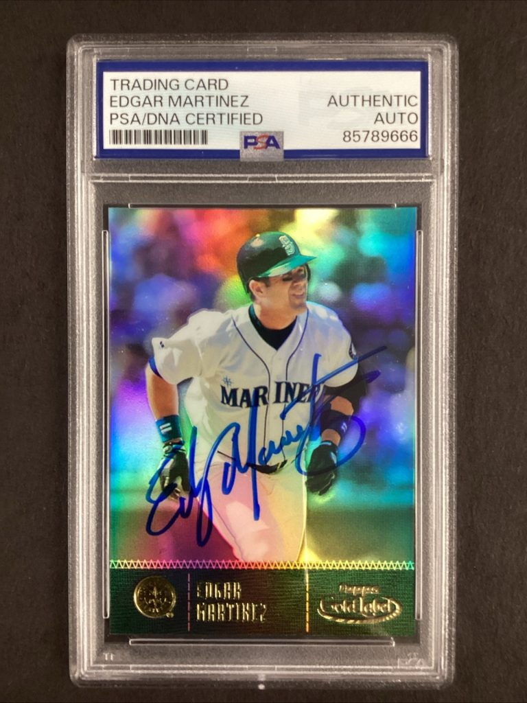Edgar Martinez Signed 2001 Topps #27 Baseball Card HOF Autograph PSA/DNA