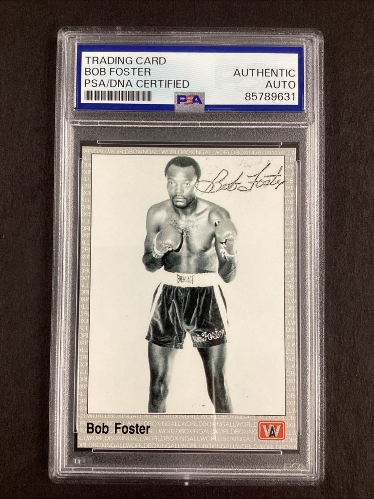 Bob Foster Signed 1991 AW Sports #82 Boxing Card Heavyweight Auto PSA/DNA