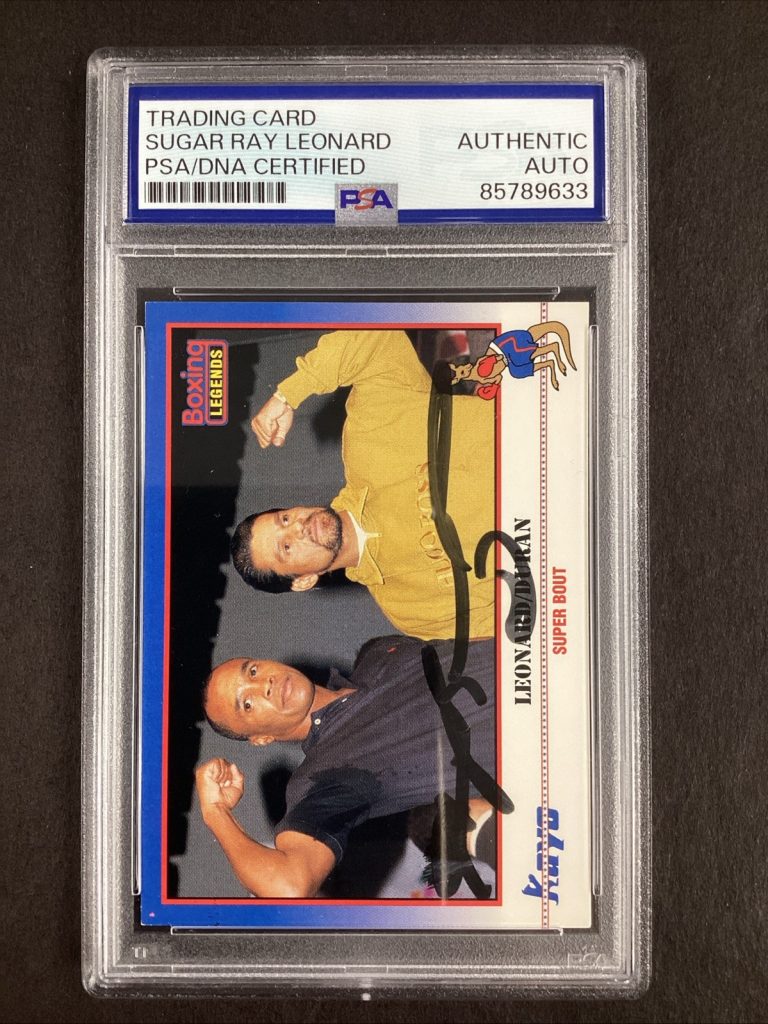 Sugar Ray Leonard Signed 1991 Kayo #37 Boxing Card HOF Autograph PSA/DNA