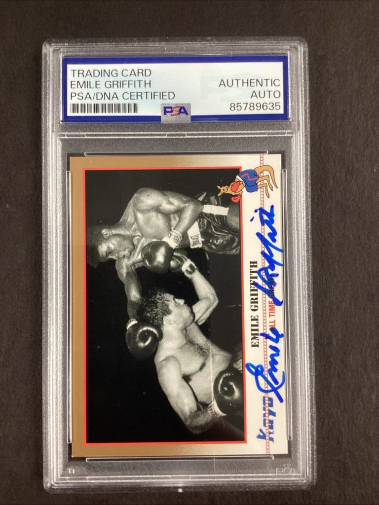 Emile Griffith Signed 1991 Kayo #70 Boxing Card HOF Autograph PSA/DNA