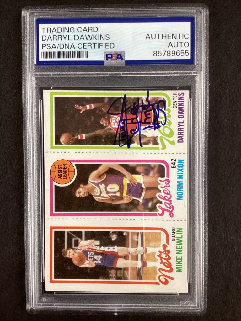 Darryl Dawkins Signed 1980 Topps #180 Basketball Card HOF Autograph PSA/DNA #2