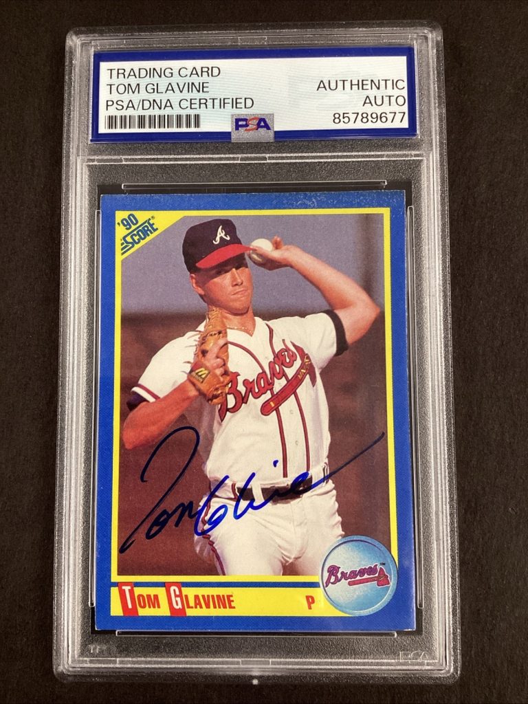 Tom Glavine Signed 1990 Score #481 Baseball Atlanta Braves HOF Autograph PSA/DNA
