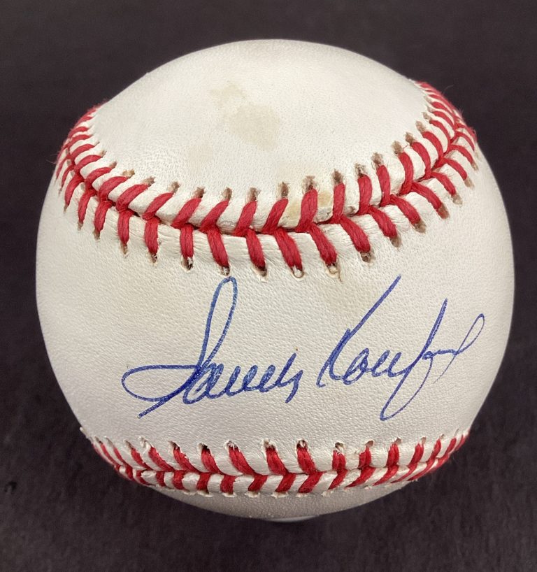 Sandy Koufax Signed Baseball WDW White Los Angeles Dodgers HOF Autograph JSA