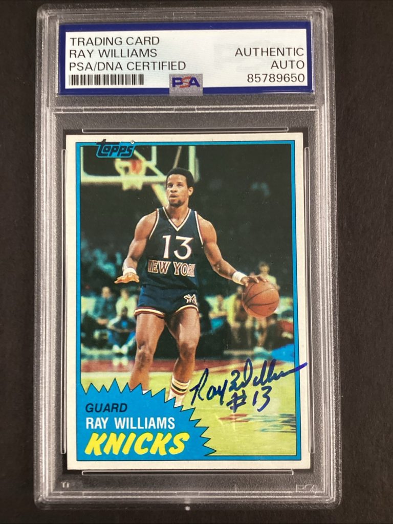 Ray Williams Signed 1981 Topps #28 Card NY Knicks Basketball Autograph PSA/DNA