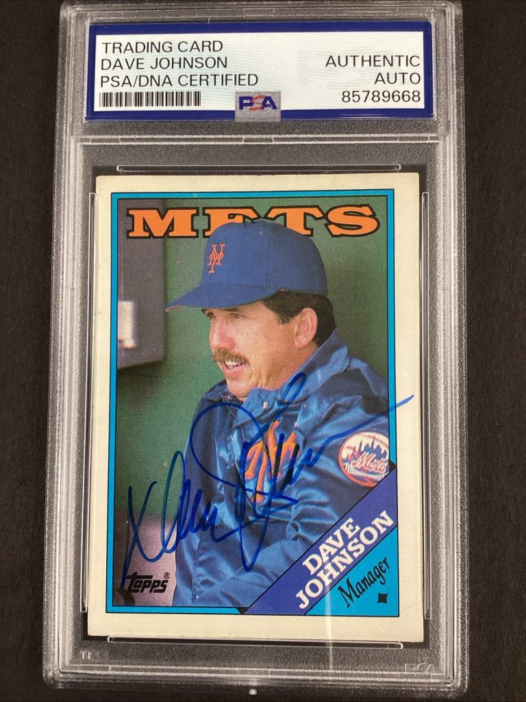 Dave Johnson Signed 1988 Topps #164 Baseball Card New York Mets Auto PSA/DNA