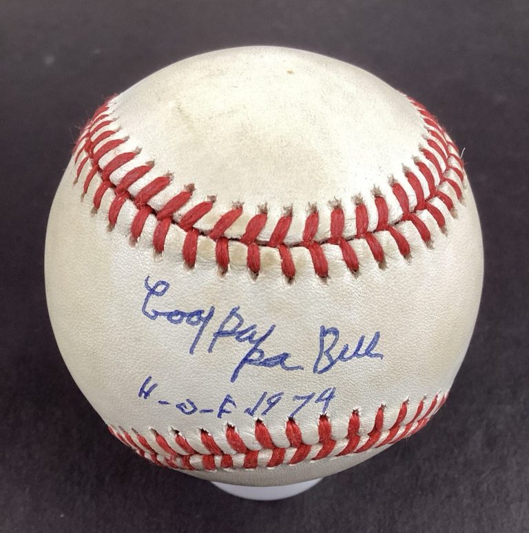 James Cool Papa Bell Signed Baseball HOF 74 Inscription Grays Autograph HOF JSA