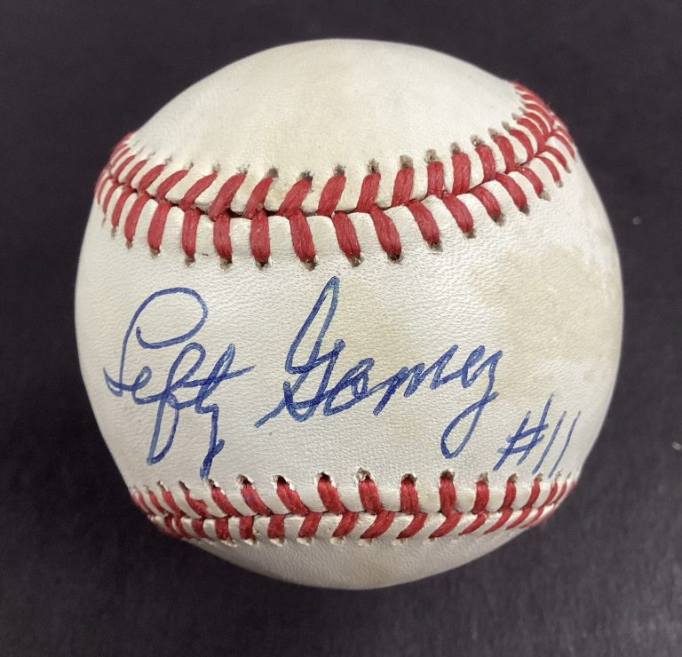 Lefty Gomez Signed Baseball NY Yankees #11 Uniform Number Autograph HOF JSA
