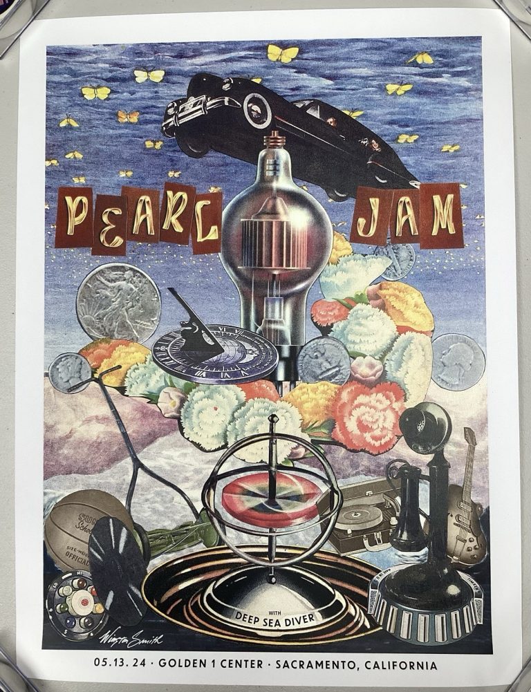 Pearl Jam Poster Golden Center Sacramento 5/13/2024 Winston Smith Eddie Vedder