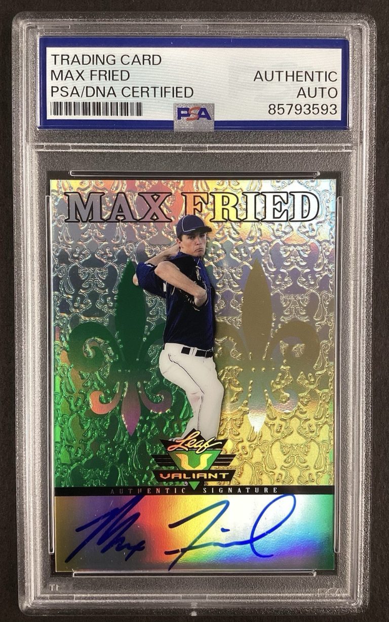 Max Fried Signed 2012 Leaf Valiant #VA-MF1 Baseball Yankees Autograph PSA/DNA