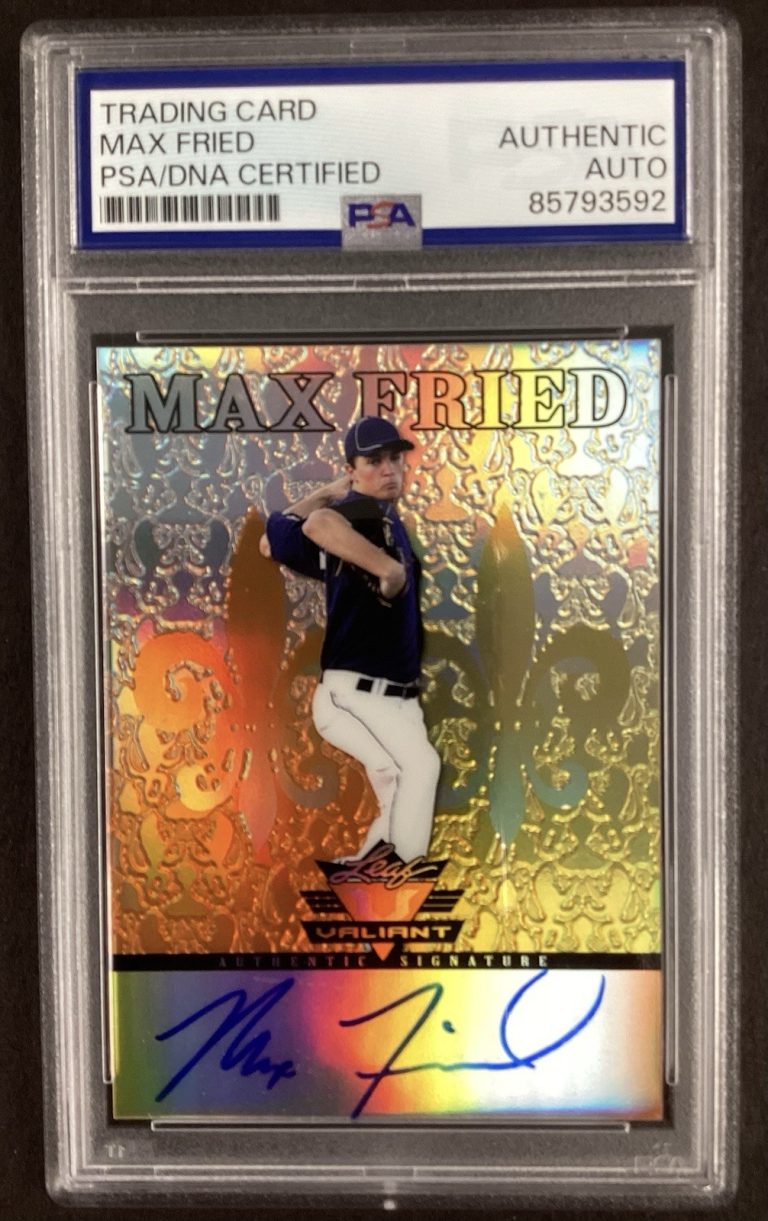 Max Fried Signed 2012 Leaf Valiant #VA-MF1 Baseball Yankees Auto 95/99 PSA/DNA