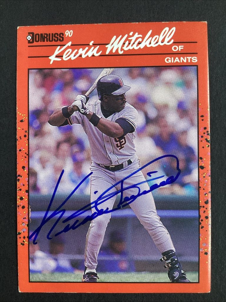 Kevin Mitchell Signed 1989 Leaf #98 Baseball Card SF Giants Autograph TPG