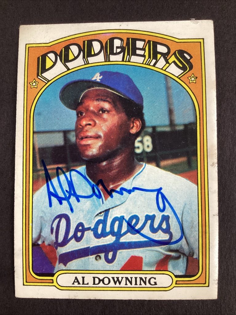 Al Downing Signed 1972 Topps #460 Baseball Card Los Angeles Dodgers Auto TPG