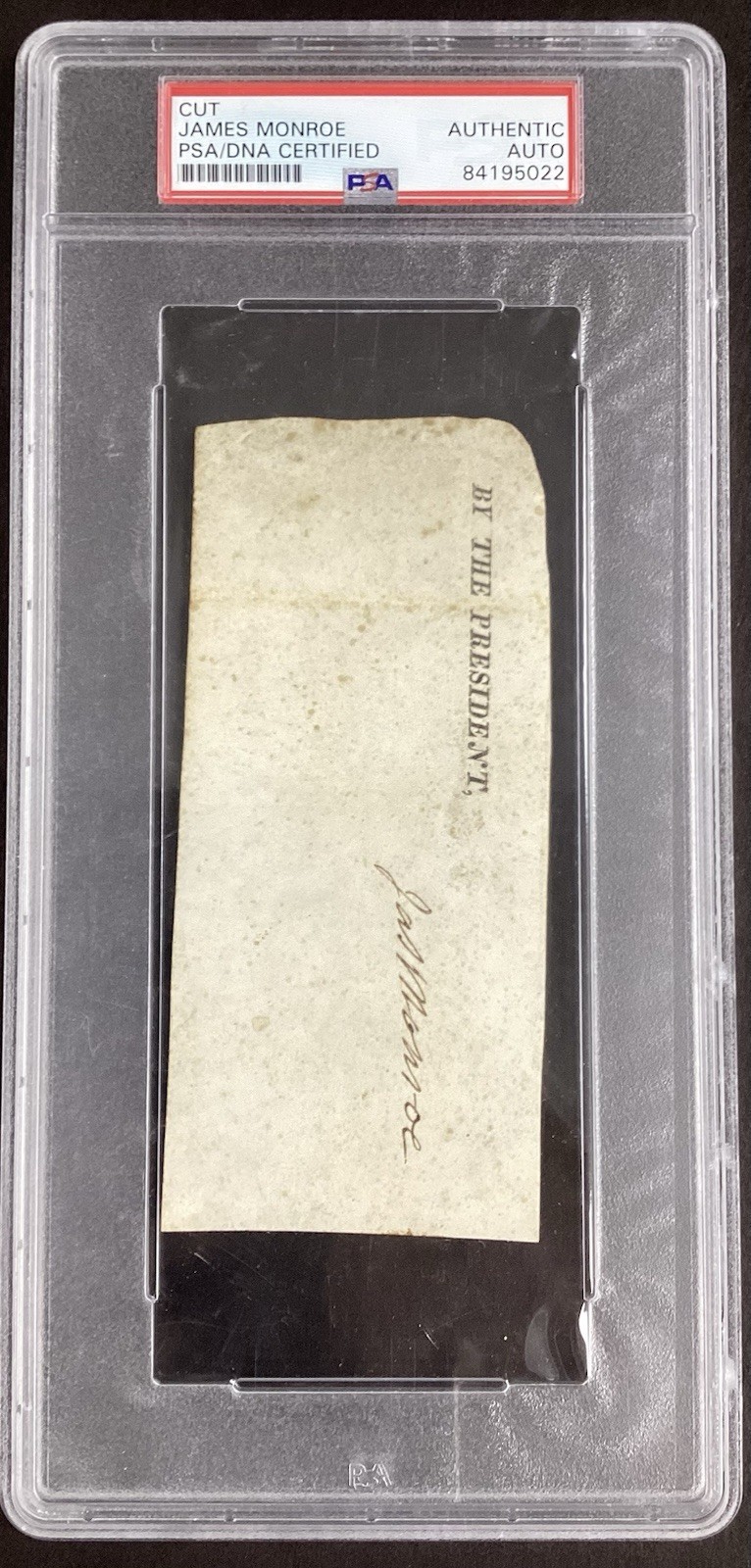 James Monroe Signed Cut 3x5 Autograph By The President PSA/DNA