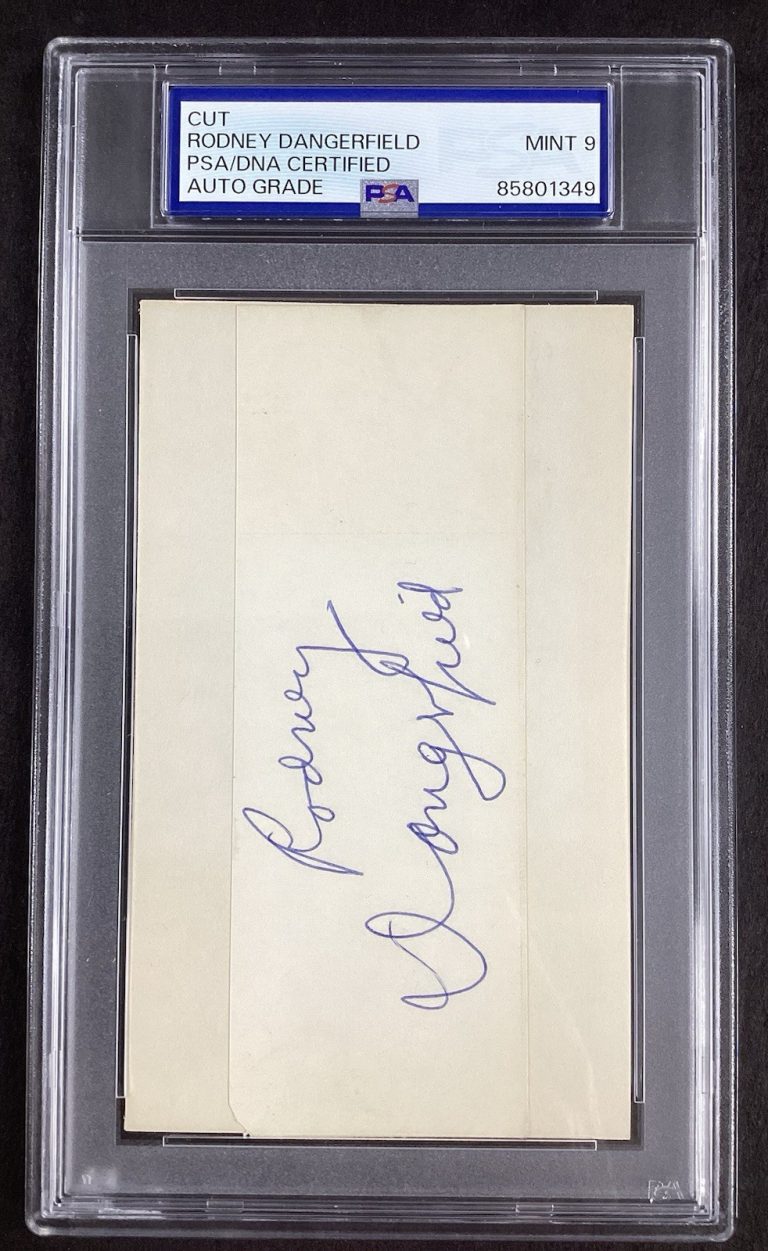 Rodney Dangerfield Signed Cut Comedy Caddyshack Back To School Auto  PSA/DNA 9