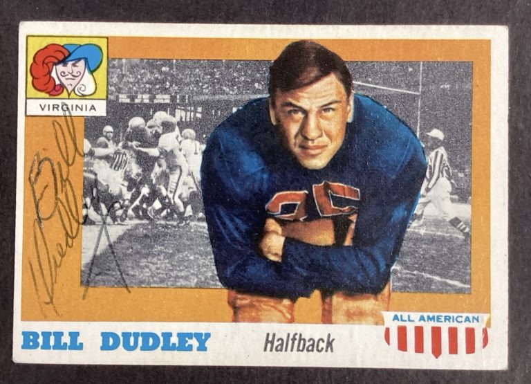 Bill Dudley Signed 1955 Topps All American #10 Steelers HOF Autograph JSA READ
