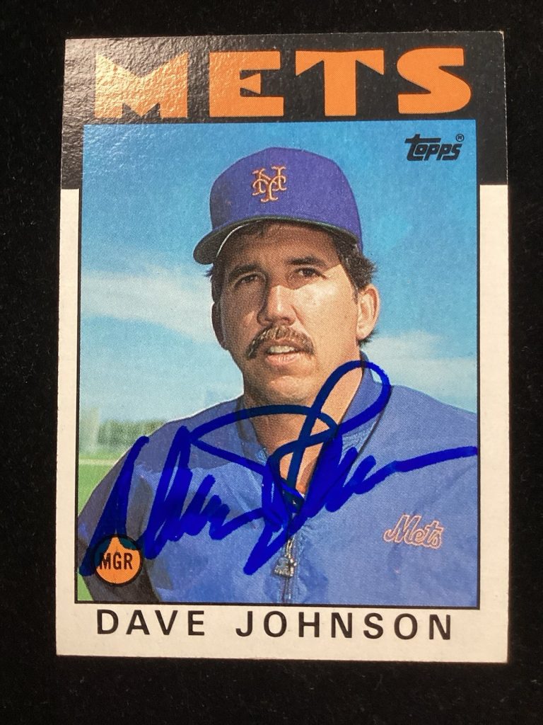 Dave Johnson Signed 1986 Topps #501 Baseball Card New York Mets Autograph TPG