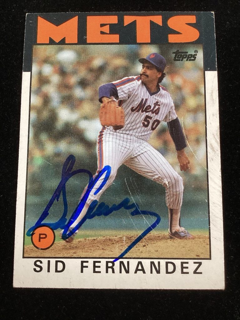 Sid Fernandez Signed 1986 Topps #104 Baseball Card New York Mets Autograph TPG