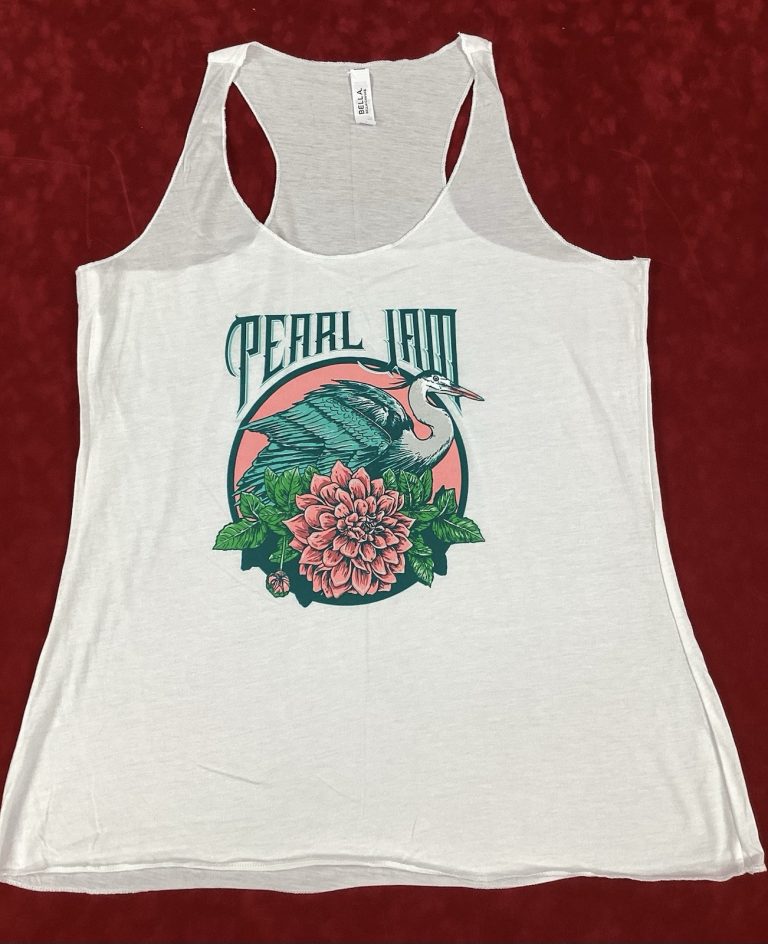 Pearl Jam T Shirt Gigaton Tour 2023 U.S. Tour Eddie Vedder White Size L