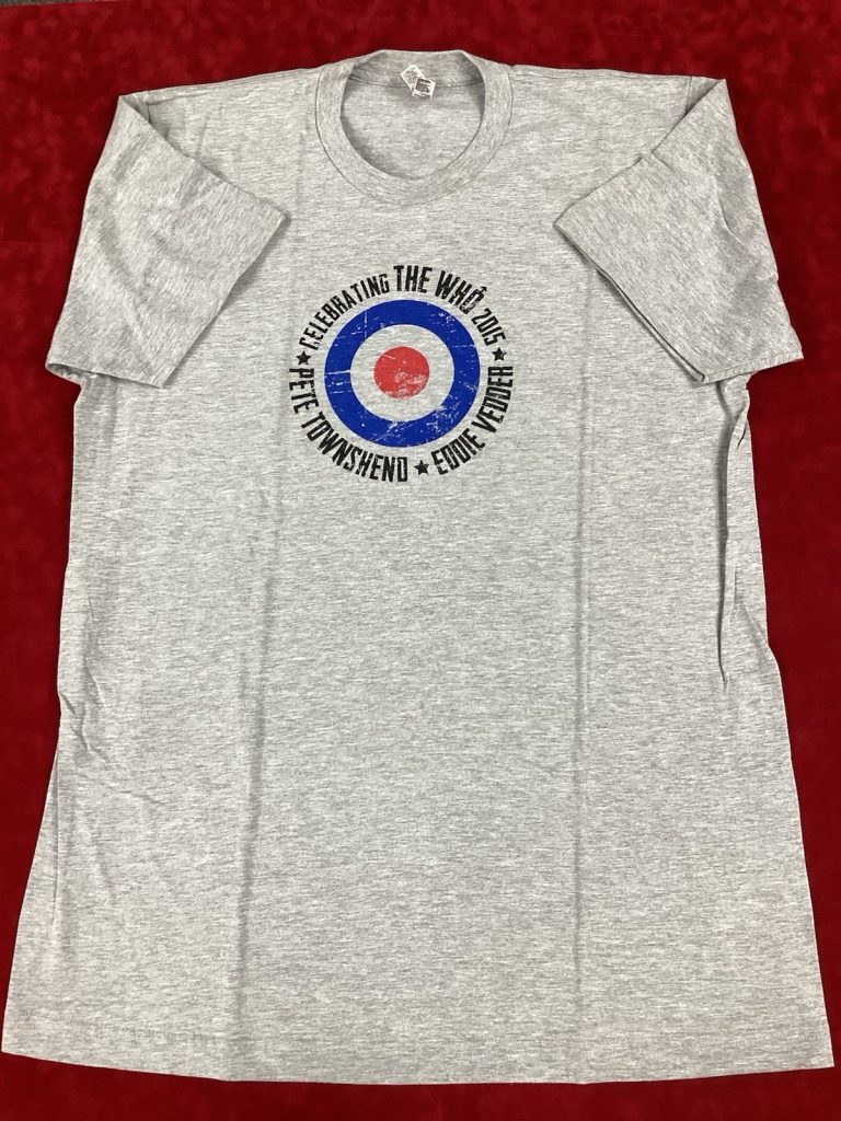 T Shirt Cancer Benefit Concert The Who 2015 Eddie Vedder Pete Townsend Size L