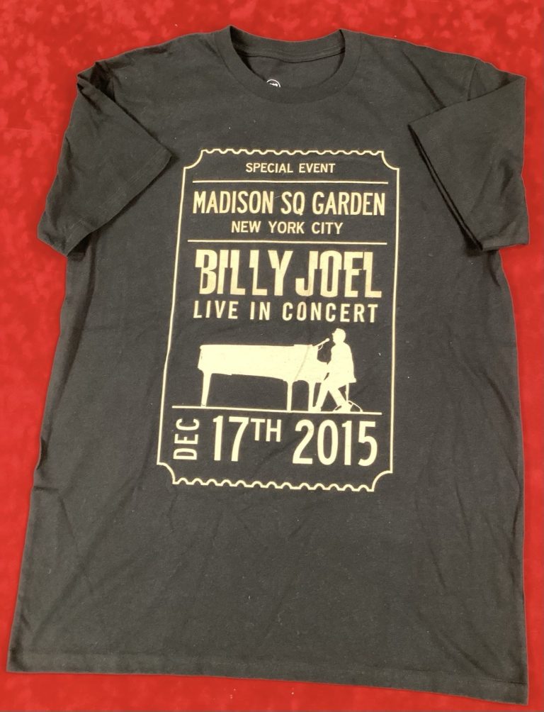 Billy Joel T Shirt Special Event Concert 12/17/15 Madison Square Garden Size M