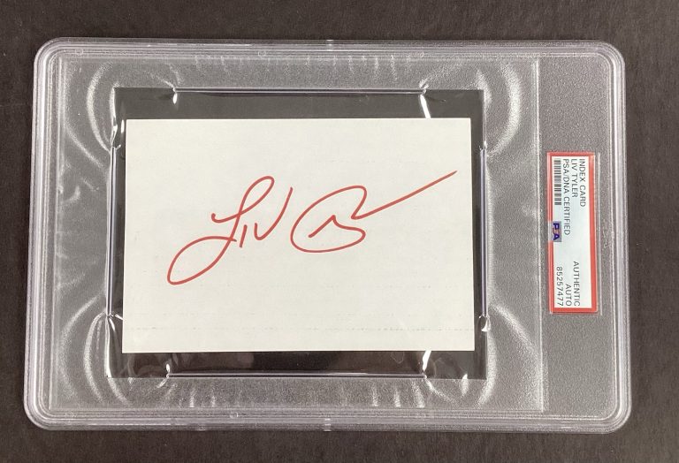 Liv Tyler Signed Index Card Actor Armageddon Lord Of The Rings Autograph PSA/DNA