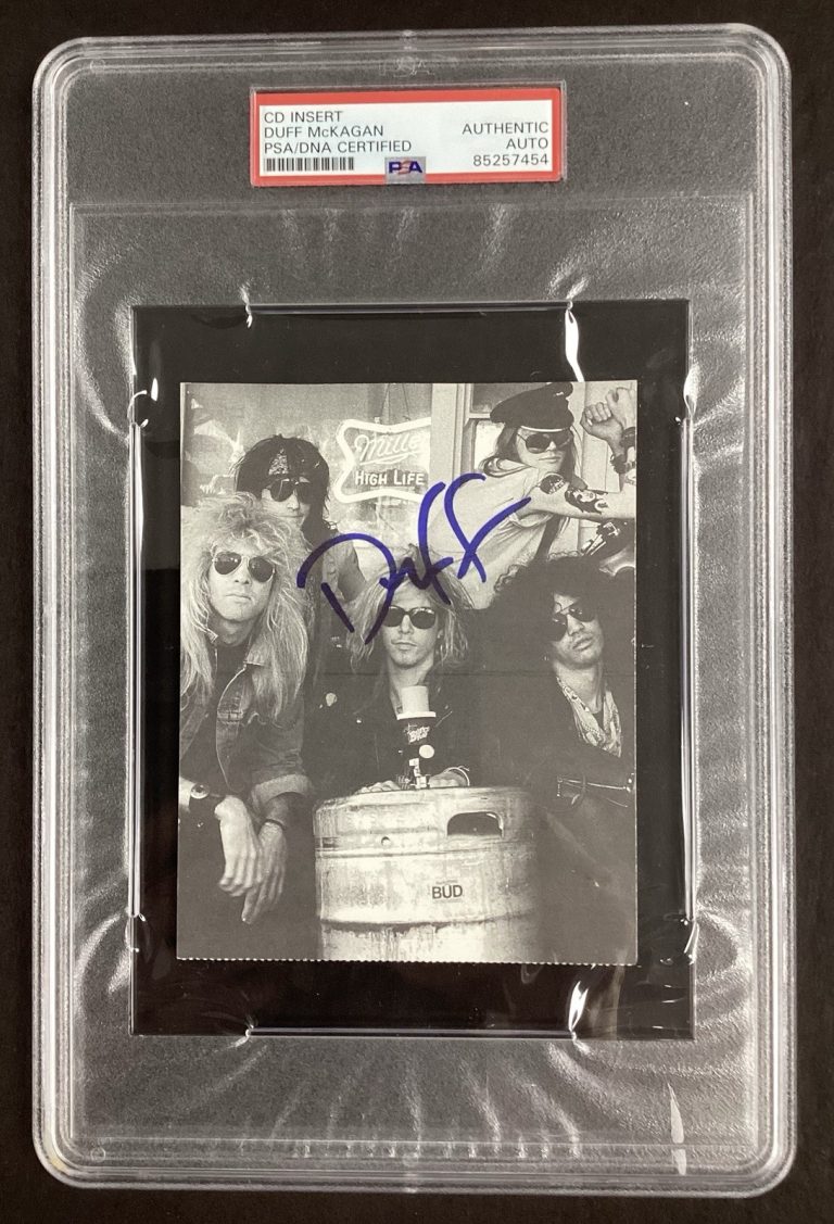 Duff McKagan Signed Cassette Insert Guns N’ Roses Rock and Roll HOF Auto PSA/DNA
