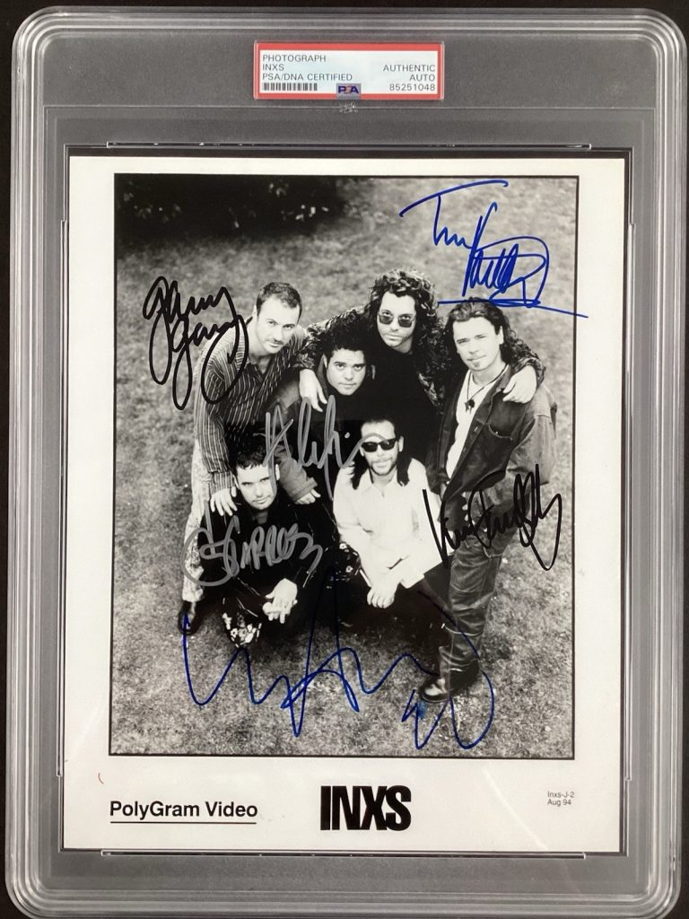 Michael Hutchence Signed Photo 8x10 INXS Complete 6 Autographs Music PSA/DNA