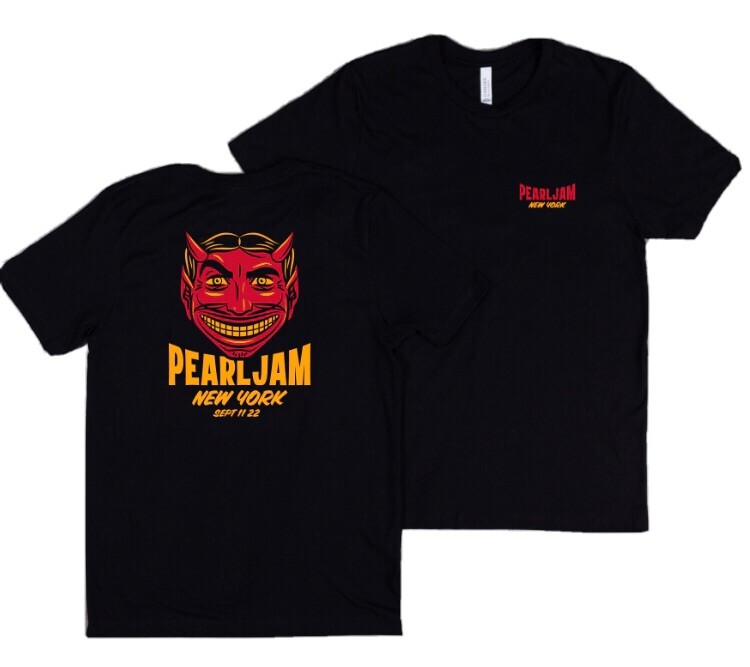 Pearl Jam New York T Shirt XL Event NYC 9/11/22 Concert Eddie Vedder Devil Face