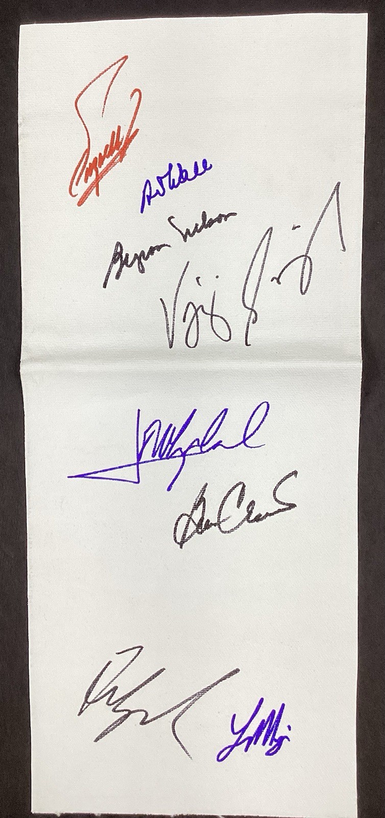 Byron Nelson Signed Canvas PGA Masters Winners Golf +7 Autographs Jacket HOF TPG