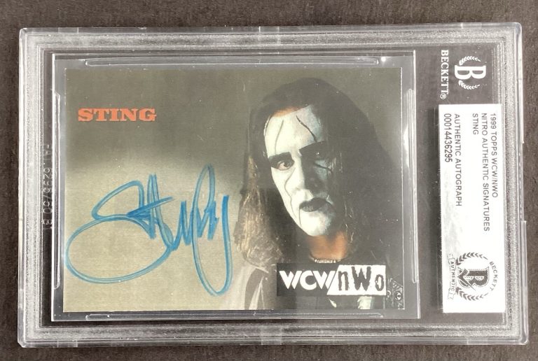 Sting Signed 1999 Topps WCW/nWo Nitro Authentic Autograph WWE Case Hit SP BAS