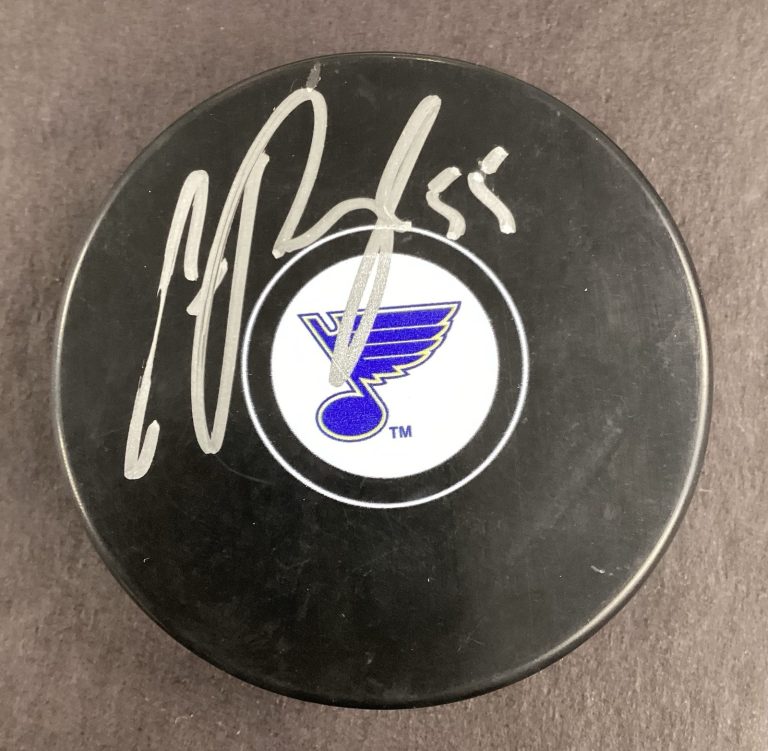 Colton Parayko Signed Hockey Puck NHL St. Louis Blues Autograph TPG
