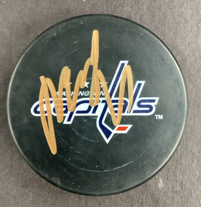 Alex Semin Signed Hockey Puck Washington Capitals Autograph TPG #1