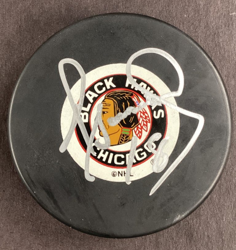 Denis Savard Signed Hockey Puck Washington Capitals HOF Autograph TPG