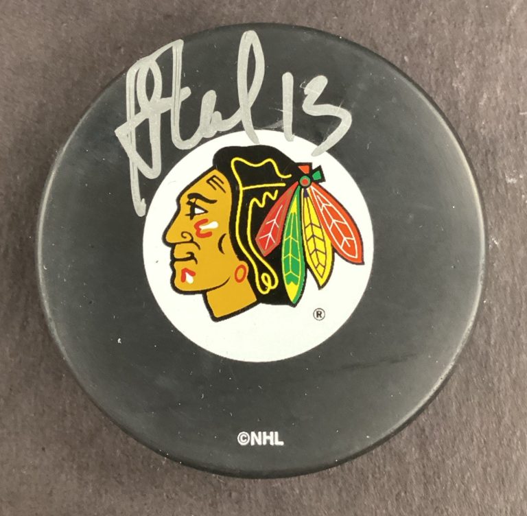 Alexi Zhamnov Signed Hockey Puck Chicago Blackhawks Autograph TPG