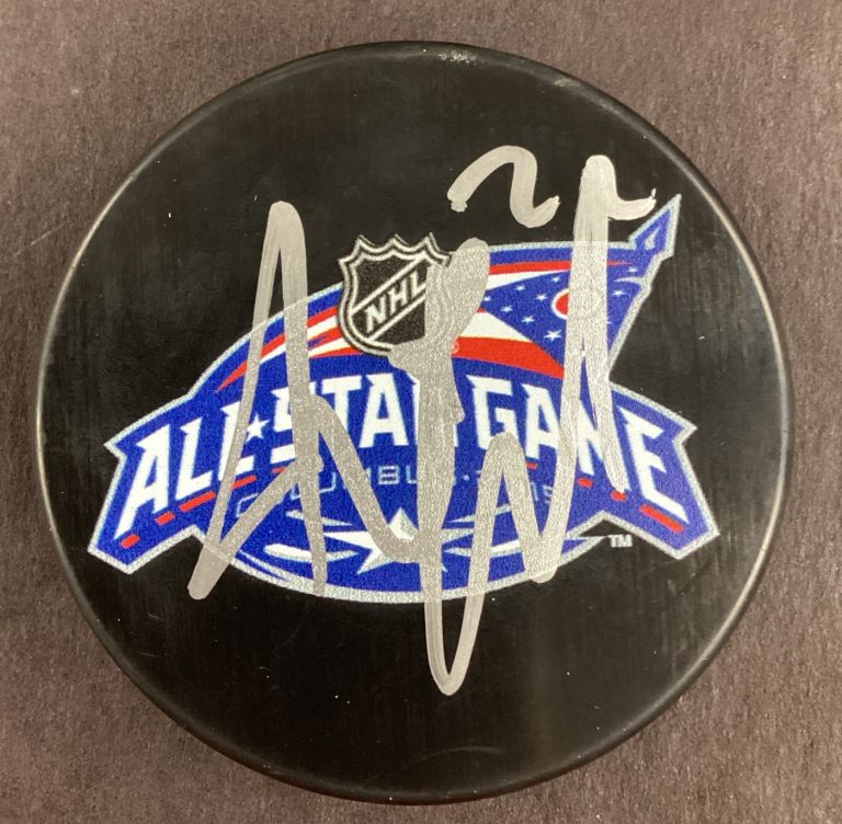 Justin Faulk Signed Hockey Puck 2015 Columbus All-Star Game Autograph TPG #1