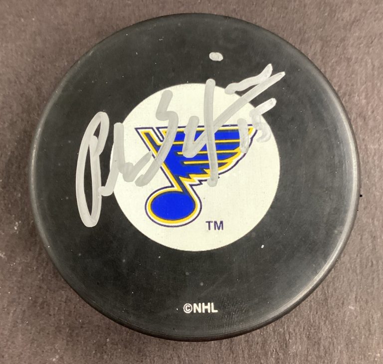 Peter Sejna Signed Hockey Puck NHL St. Louis Blues Autograph TPG