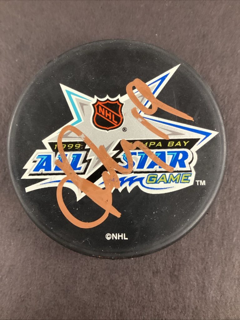 Alexei Yashin Signed Hockey Puck NHL 1999 Tampa Bay All-Star Game Autograph TPG