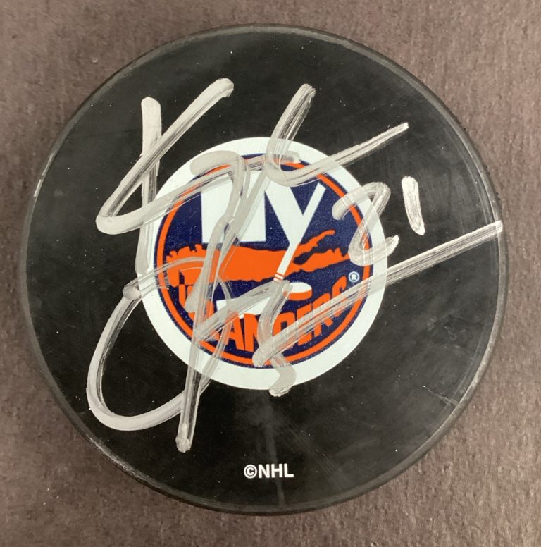 Kyle Okposo Signed Hockey Puck NHL New York Islanders Autograph TPG #2