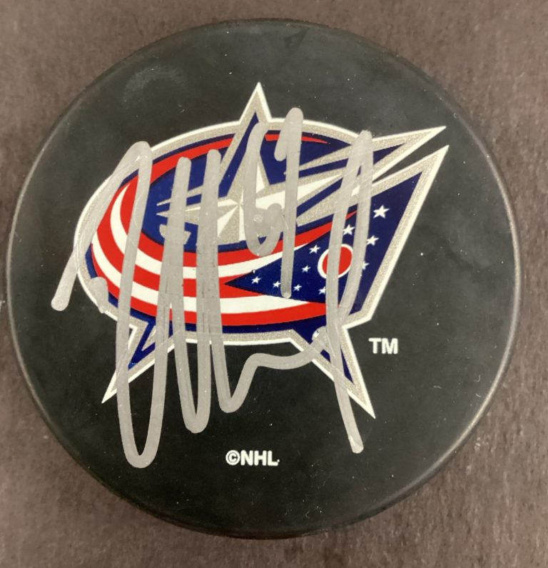 Rick Nash Signed Hockey Puck NHL Columbus Blue Jackets Autograph TPG #1