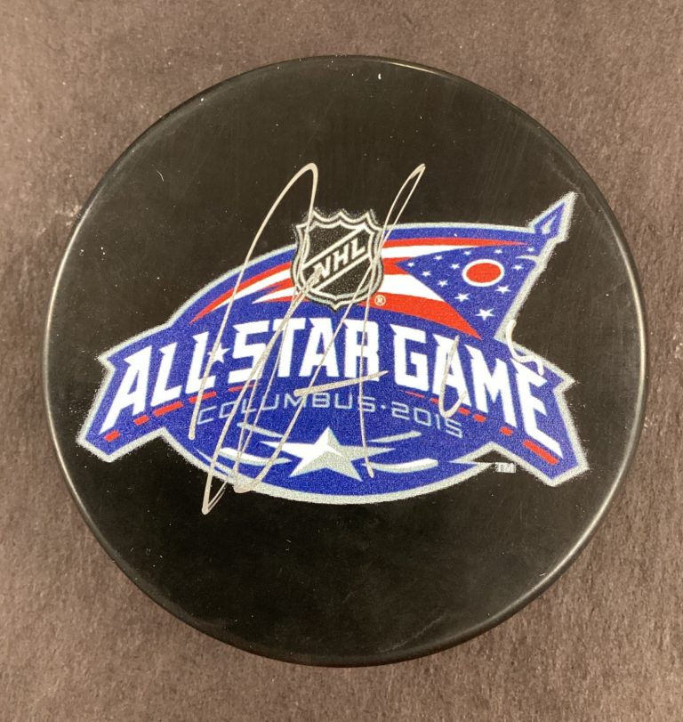 Marian Gaborik Signed Hockey Puck NHL 2015 Columbus All-Star Game Autograph TP