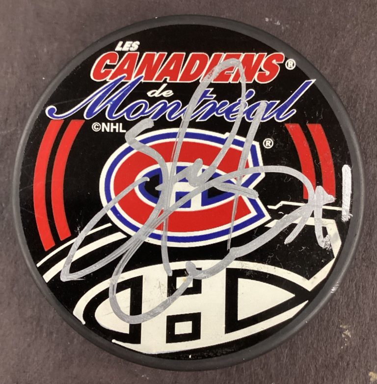 Saku Koivu Signed Hockey Puck NHL Montreal Canadiens Autograph TPG