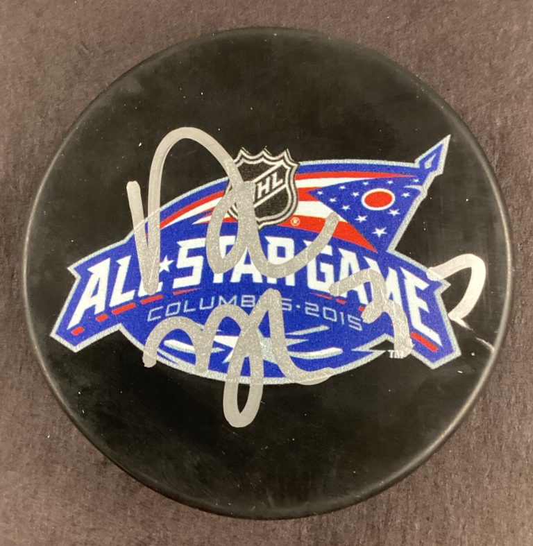 Dustin Byfuglien Signed Hockey Puck NHL 2015 Columbus All-Star Game Auto TPG