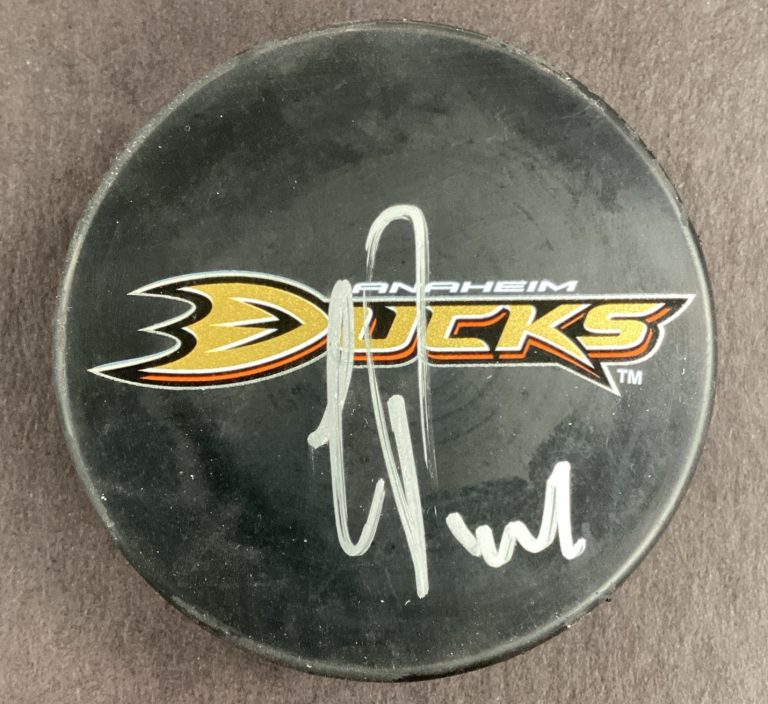 Corey Perry Signed Hockey Puck NHL Anaheim Ducks Autograph TPG