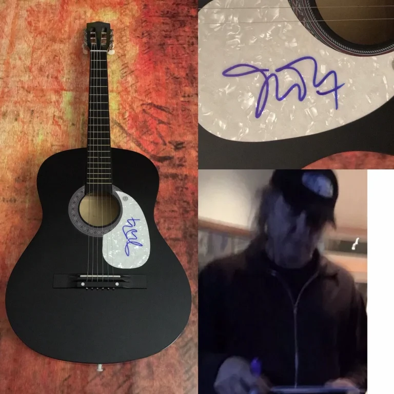 JERRY HARRISON Firma Su Chitarra Acustica Originale COA
